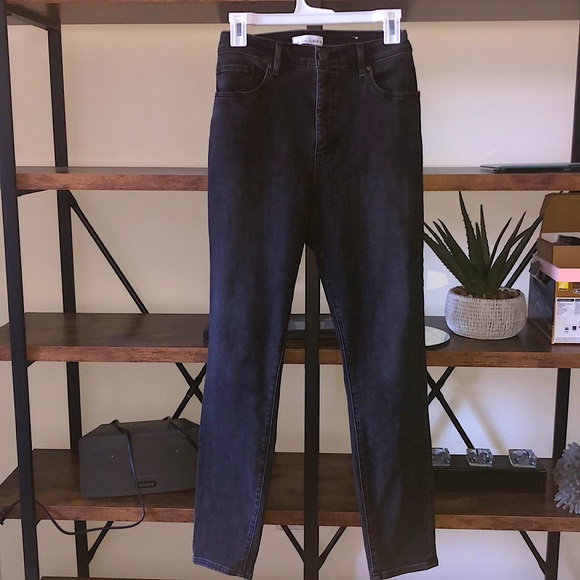 LOFT High-Rise Faded Black Skinny Jeans - Picture 1 of 7